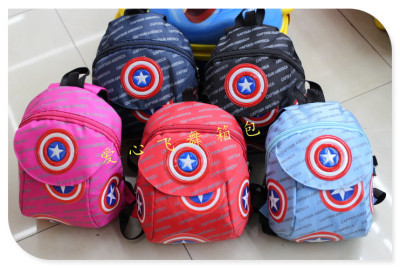 Burst lost bag children 3D cartoon bag kindergarten adorable adorable baby backpack backpack U.S. Captain
