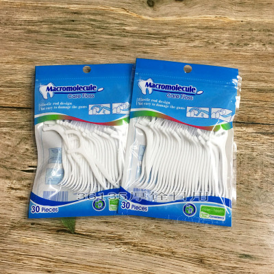 Plastic toothpick floss oral care 30 pack