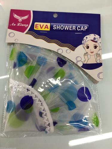 eva ce shower cap printed shower cap waterproof shower cap shampoo cap rag