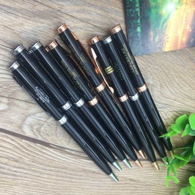 2017 metal ballpoint pen logo promotional pen rose gold new Gao Shibi