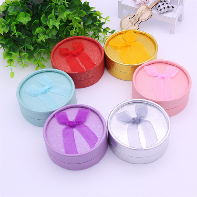 Hot style spot bow pendant box round bracelet jewelry packaging bracelet gift box round box wholesale