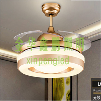 36 inch 42 inch LED stealth ceiling fan light living room dining room with fan chandelier