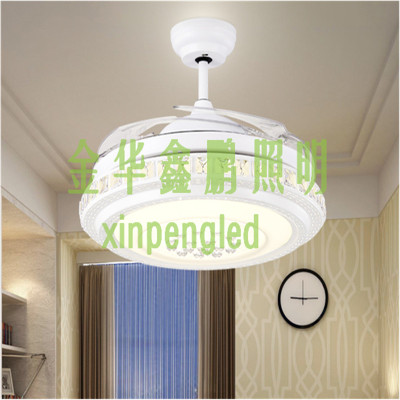 European frequency LED ceiling fan light remote control Crystal lamp