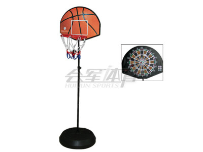 Multifunctional basketball stand dart disc basketball