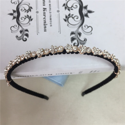Alloy band with diamond small head buckle head hoops popular accessories