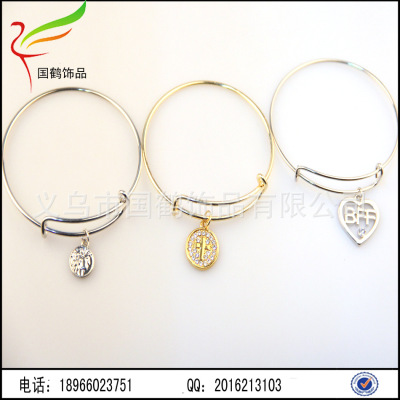 English alphabet lettering rose gold adjustable bracelet bracelet