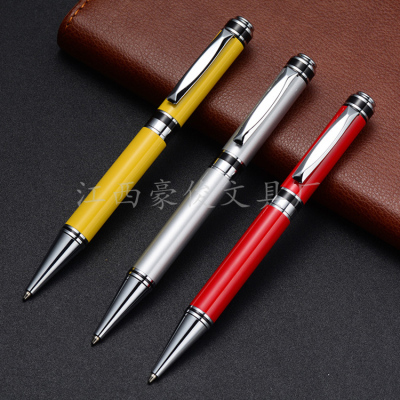 Rotating High-End Metal Pen Professional Production Metal Ball Point Pen Office Supplies Signature Pen Customizable Logo