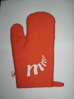 Cotton polyester cotton gloves, canvas gloves environmental protection mat print logo microwave oven