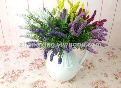 Simulation of 7 fork foam decorative flower leaves Flowers Lavender water project