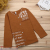 New boys and girls spring English printed button round collar long-sleeve T-shirt comfortable yiwu buy 2019