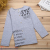 New boys and girls spring English printed button round collar long-sleeve T-shirt comfortable yiwu buy 2019