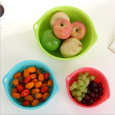 Creative kitchen plastic washing basket wash fruit bowl dessert salad bowl household confectionery disc dry fruit