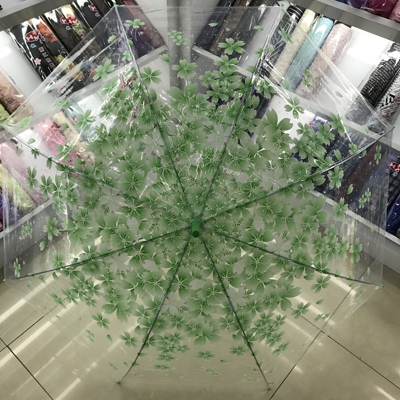 雨伞透明伞8骨60cmPOE透明包边伞 广告伞 雨伞 直柄伞
