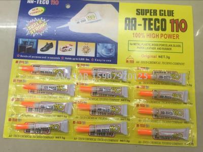 AA-TECO 110 Yellow card 3 seconds fast dry super glue