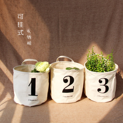 Simple cotton cloth can be hung to accept the bucket wall hanging debris frame dirty clothes barrel