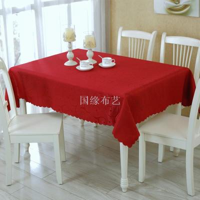 Jacquard waterproof table tablecloth oil table tablecloth rectangular table cloth