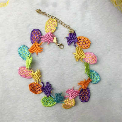 European and American fashion edition cute little pineapple lady necklace of creative personality