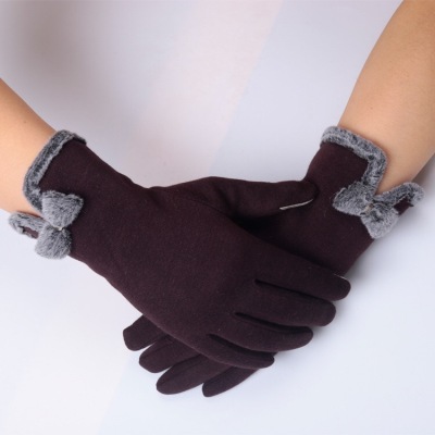 Bow and hair do not pour down all refers to the touch screen Ladies Gloves
