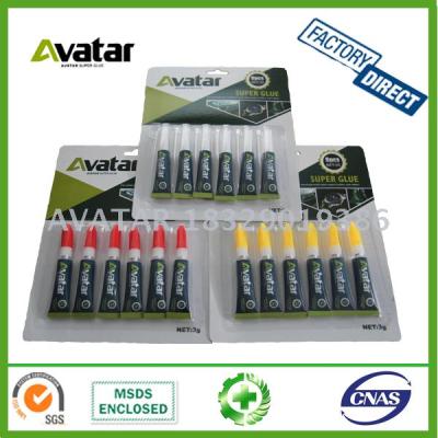 AVATAR 6pcs/card 3g aluminum tube cyanoacrylate glue super glue for general purpose