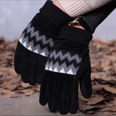 It refers to all pigskin cuff wool gloves thick super soft touch screen