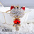 Boutique Lucky Cat crystal diamond metal car key creative animation gift bag pendants wholesale