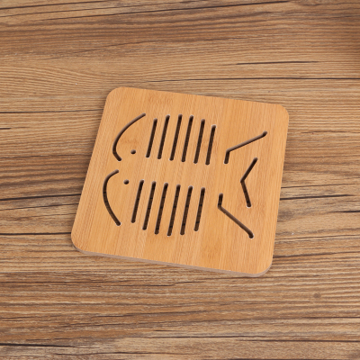 Factory Direct Sales Japanese Bamboo Heat Proof Mat Thickened Coaster Bowl Mat Placemat Table Mat