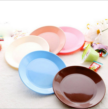 Colorful snack dish of food grade plastic tableware small dishes snacks melon flat plates kitchen gadget