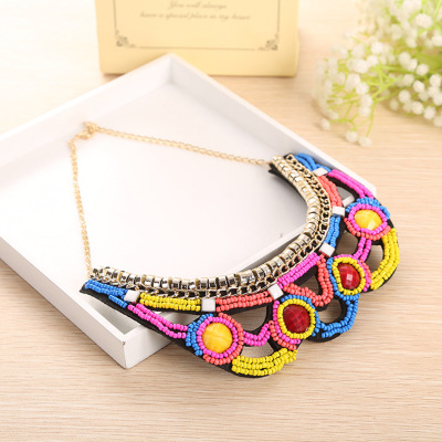 Manufacturers selling fashion glass crystal beads necklace Dickie hand sewing needle