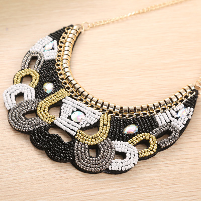 Manufacturers selling fashion glass crystal beads necklace Dickie hand sewing needle