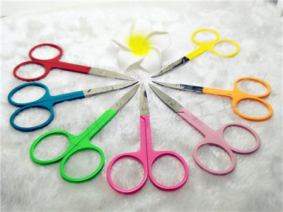 Cosmetic tools stainless steel covered eyebrows A scissors/nose hair scissors/scissors/paper scissors