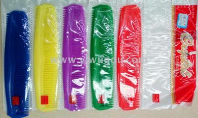 Opp bag card card comb color handle practical comb hair comb daily product comb color plastic comb