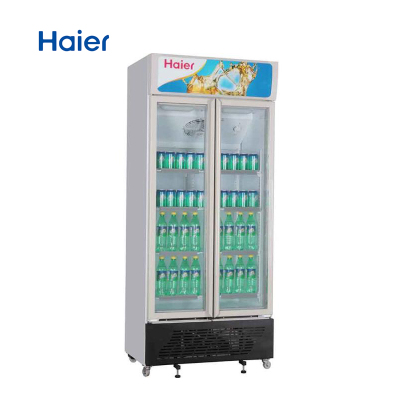 Haier Double Door Vertical Commercial Air Cooling Refrigerated Cabinet Beverage Cabinet SC-450G/650G