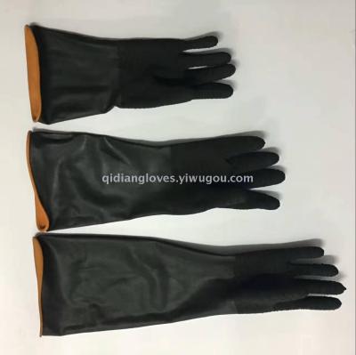 Black gloves in black orange industrial gloves wrinkle industrial gloves Beita brand industrial gloves
