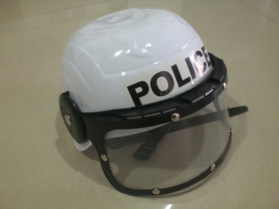 White police hat