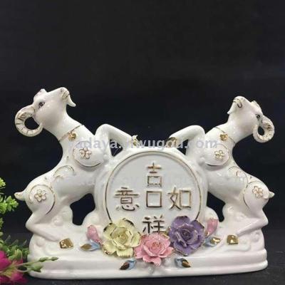 Manufacturers direct creative fashion gifts white porcelain applique handmade crafts