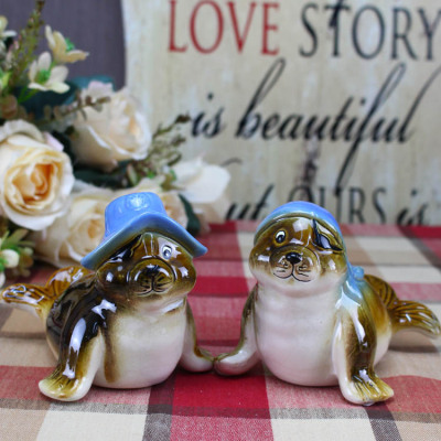 Ceramic arts and crafts for lovers small sea lion factory direct sales