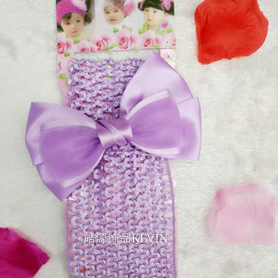 Baby hair band children hair Cute Bow Headband cloth baby girl Korea headdress headdress flower double bow