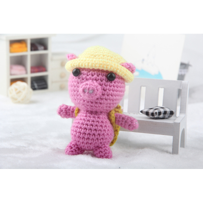 Cute Backpack Pig Factory Direct Sales in Stock Crochet Doll DIY Material Package