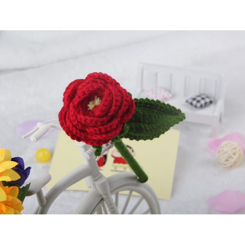 毛线钩针手工DIY材料包玫瑰花厂家直销