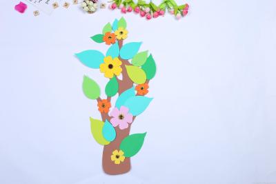 Kindergarten Decorative Material Foam Stickers Blackboard Newspaper Layout Props Flower Tree Wall Stickers Children's Room Wholesale