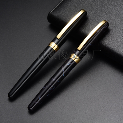 Factory Direct Sales Value Metallic Pen Black Ink Pen Logo Customized Color Customization