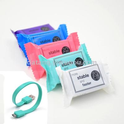 Gift candy creative data line universal Android mobile phone charging line USB data cable Mini