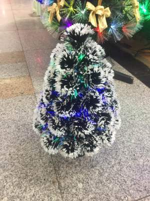 Christmas tree decorative lantern LED optical fiber tree battery pot