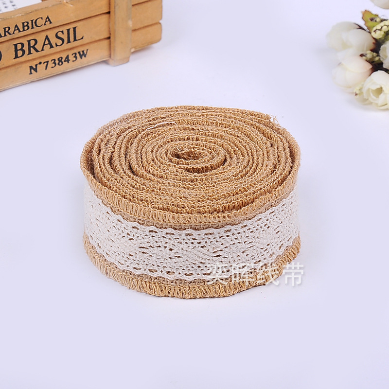 创意蕾丝花边织带 精致棉麻编织缎带diy手工服装辅料配件