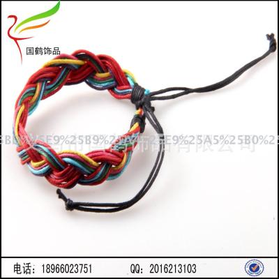 Braided Bracelet Custom wax rope three strand rope cotton Nylon Braided string