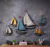 Pinshang House Sailing Wall Decoration Creative Wall Hanging Living Room Background Wall Iron Decoration European Wall Hanging Decorative Style