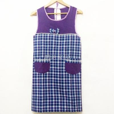 Cotton plaid sleeveless vest adult kitchen cleaning apron and a batch of antifouling warm overclothes