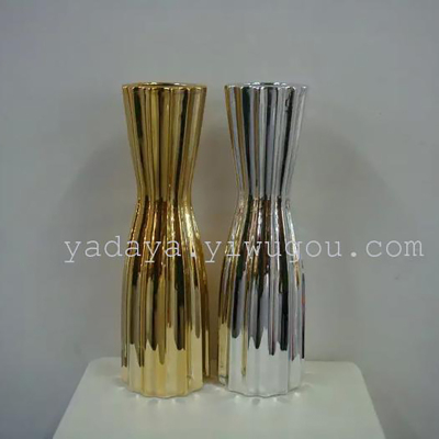 Electroplating process for ceramic vase does not fade
