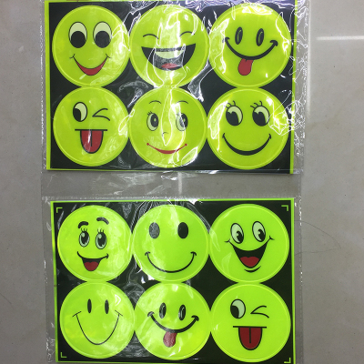 Smile reflective stickers bike stickers stickers reflective stickers smiley face custom reflective stickers