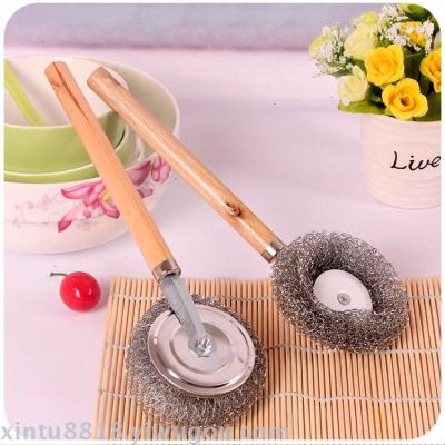 A yuan of wood to the pot brush wire brush handle brush brush wholesale to spread the source of direct factory outlets